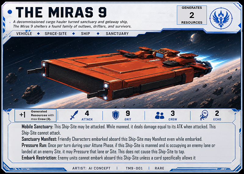 The Miras 9 ship’s original AI concept card