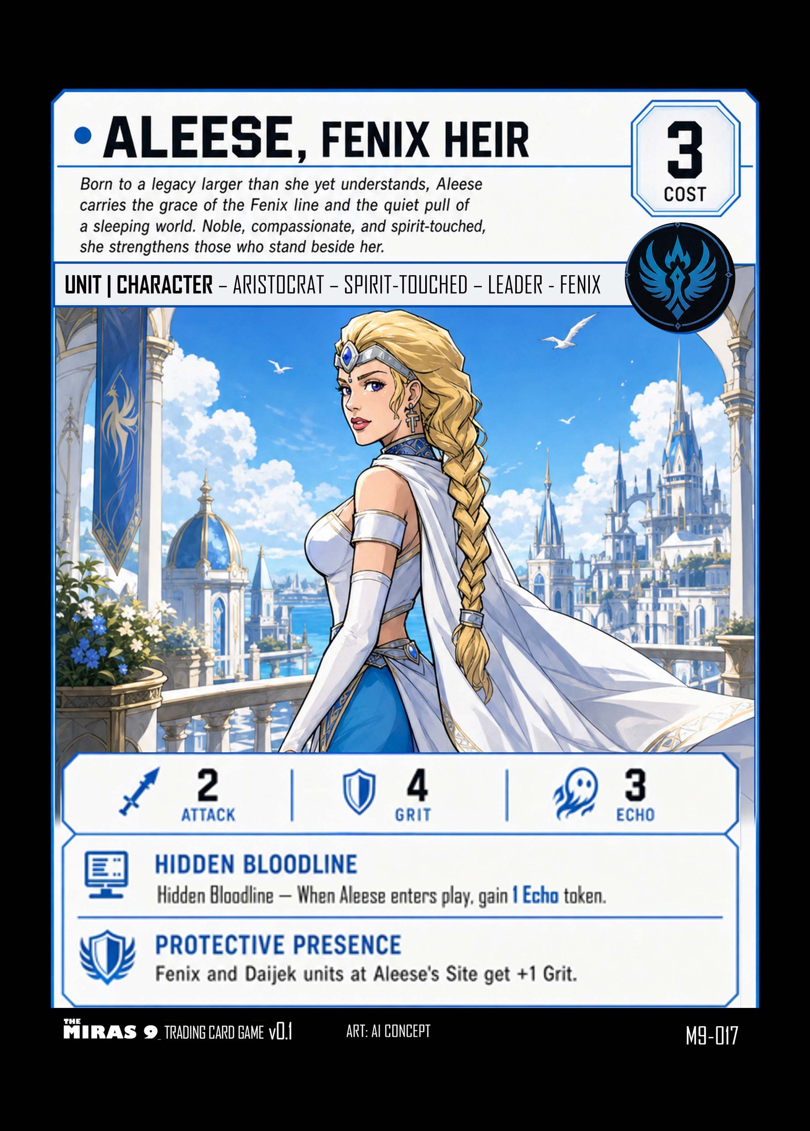 M9-017 Aleese, Fenix Heir AI concept card